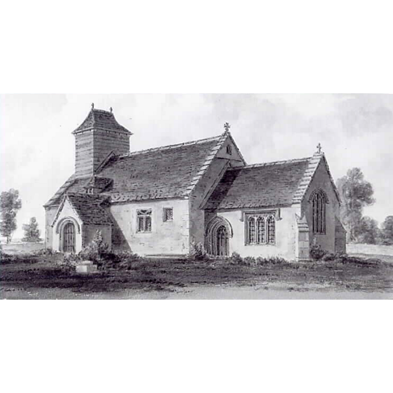 a view of the church before it was split and moved