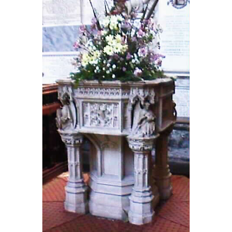 Victorian font in the Abbey