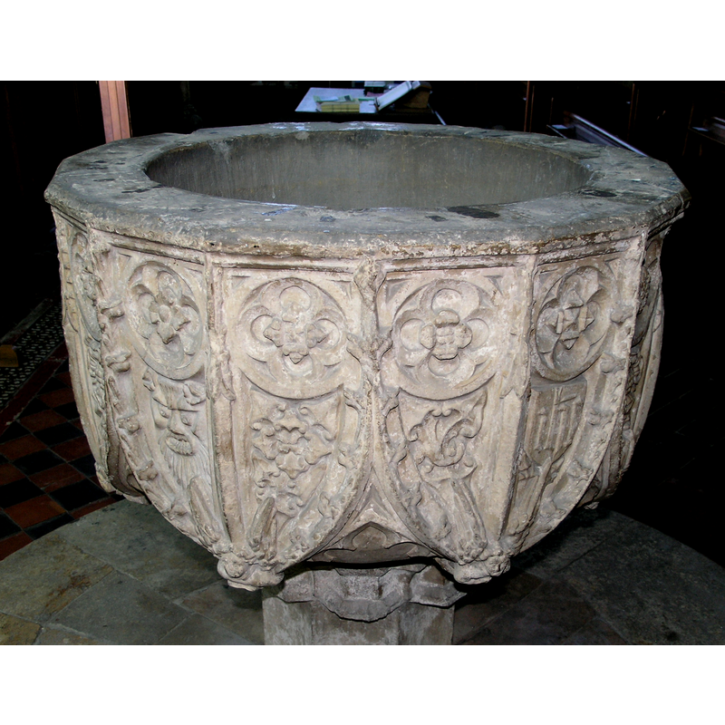 at least one such, on the side of the basin