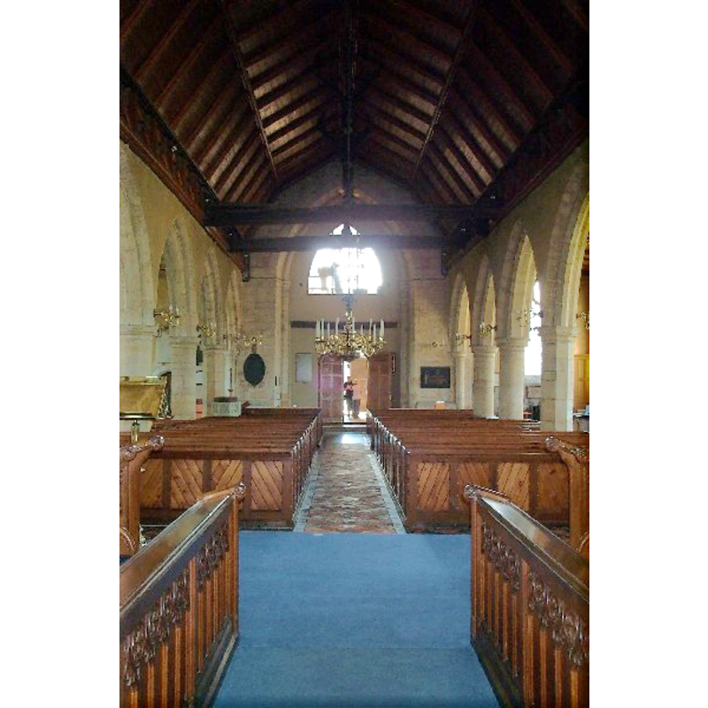 the font is visible in the centre aisle, on the left/south side