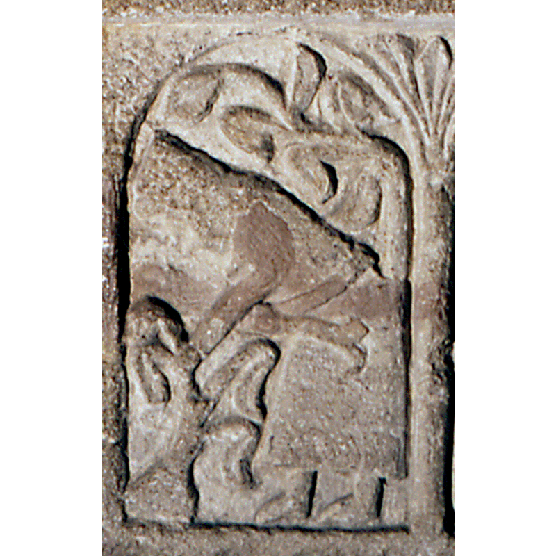 on the north side of the font