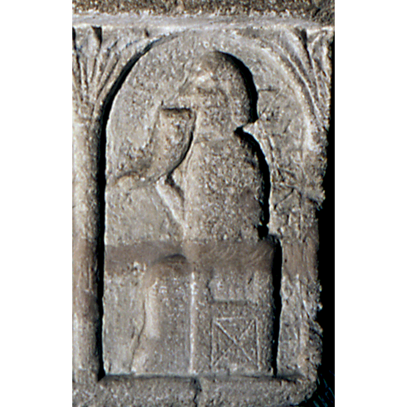 on the north side of the font
