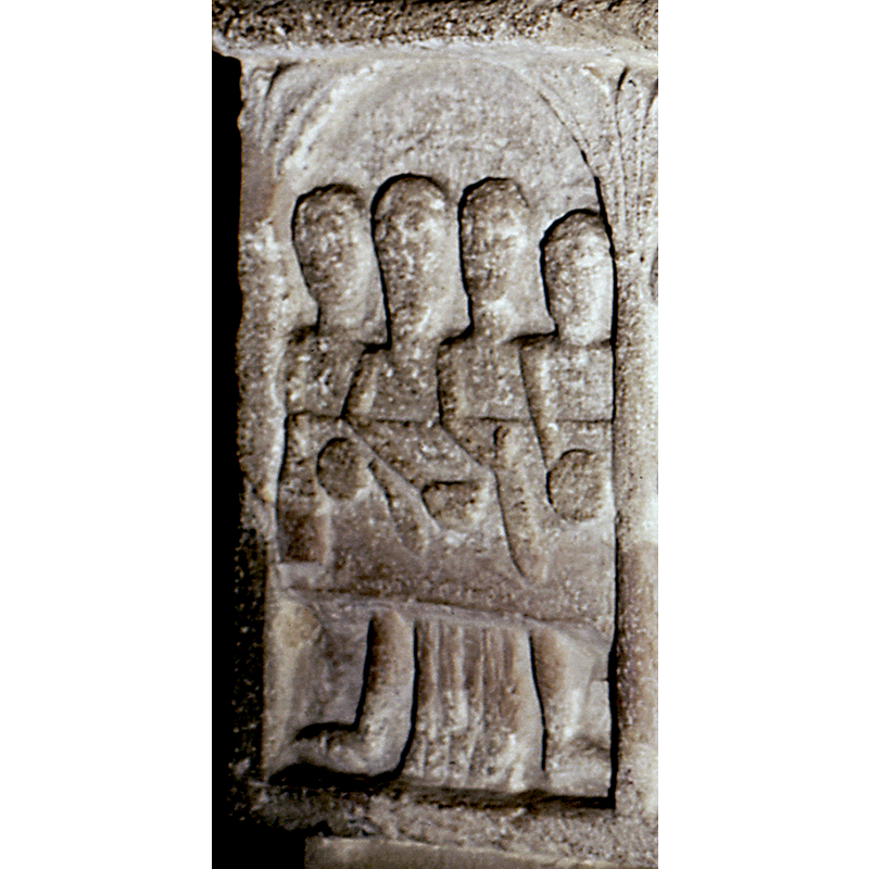 on the south side of the font
