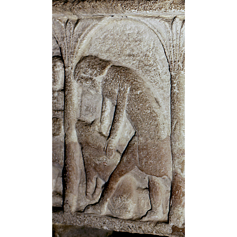 on the south side of the font