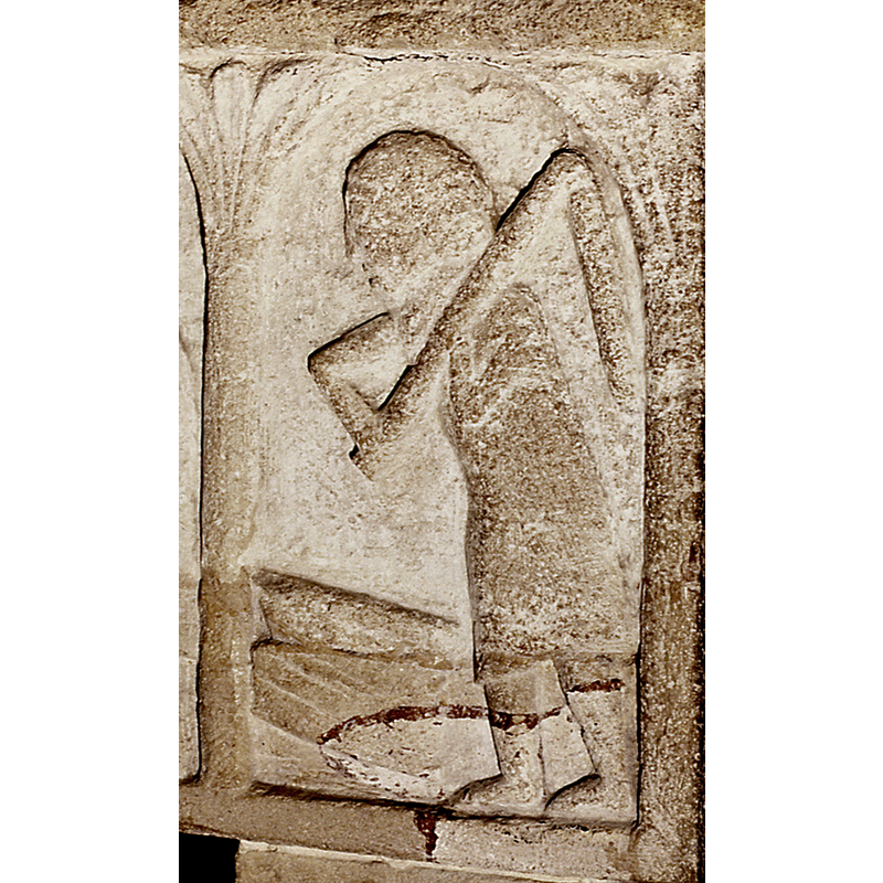 on the south side of the font