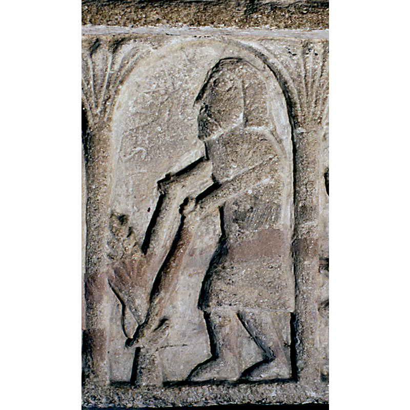 on the east side of the font