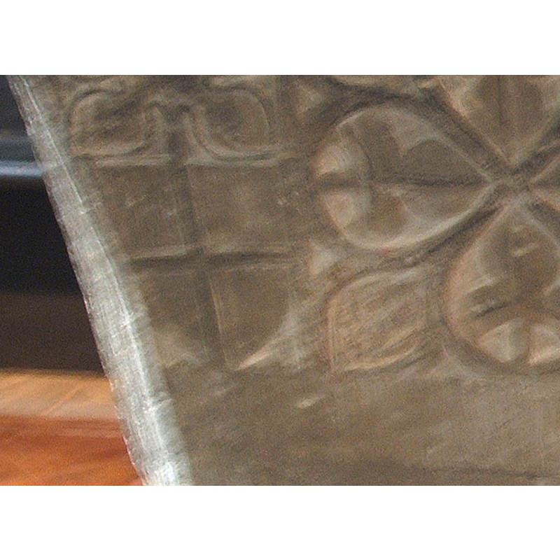 North side: detail of the left corner, showing the Lynch crest [cf. FontNotes]