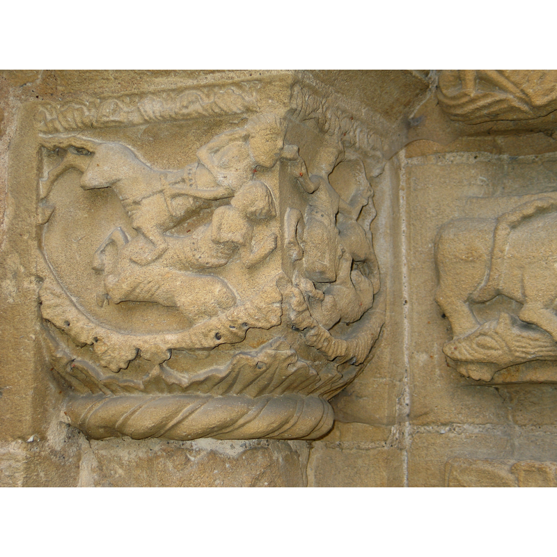 left side capital: two centaurs