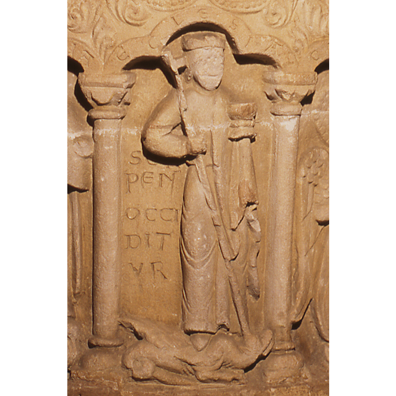 bears inscription: ECLESIA / SERPEN[s] OCCIDITUR