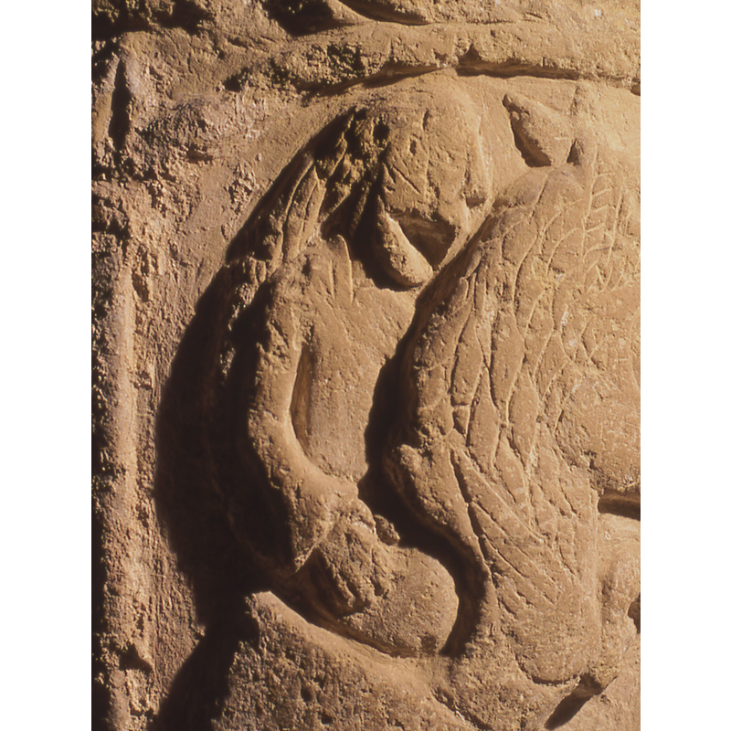 St. Margaret's upper body breaking out of the dragon's back