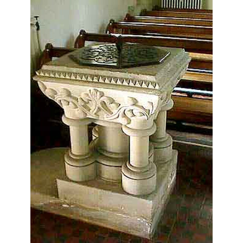 the modern font with an octagonal cover, modern as well, in 2004