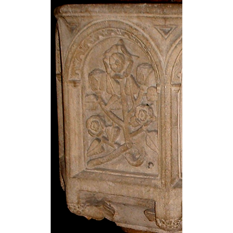 on one of the basin panels