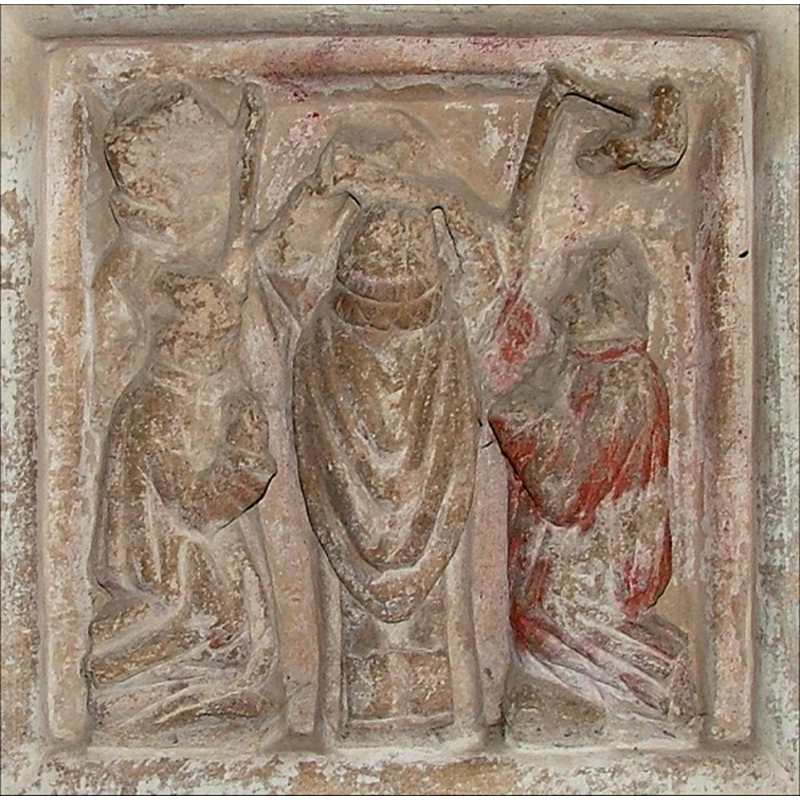 on the S panel of the basin