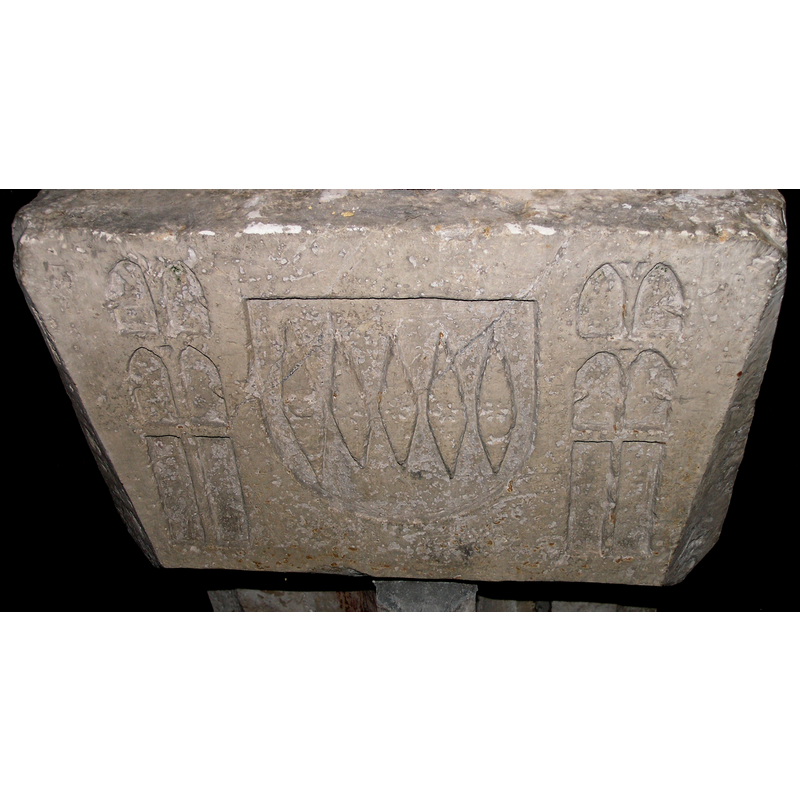 on the four sides of the basin, to the sides of the shields