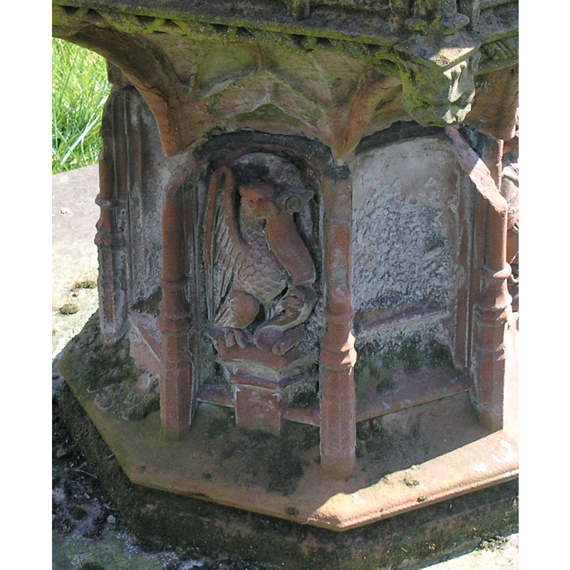 on side 7 of the octagonal base
