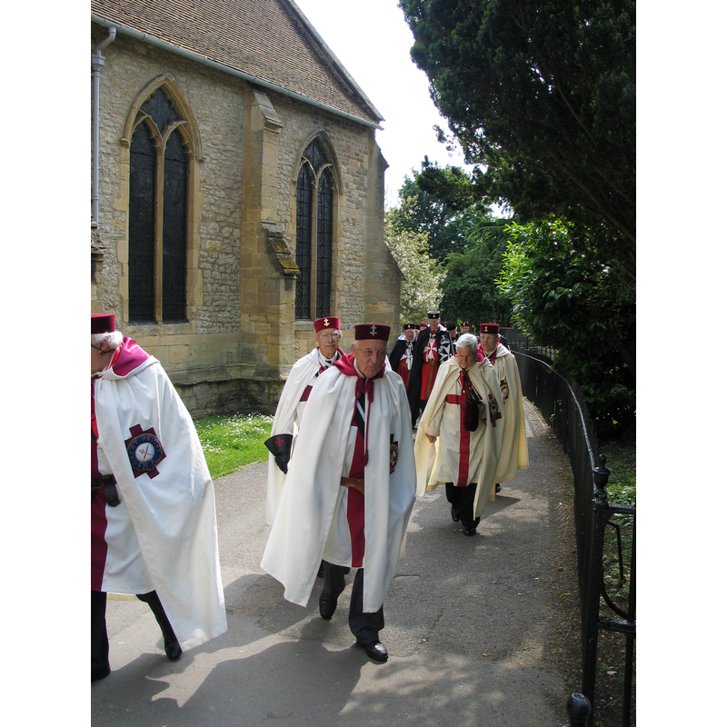 Masonic procession in Abingdon St Helen's grounds