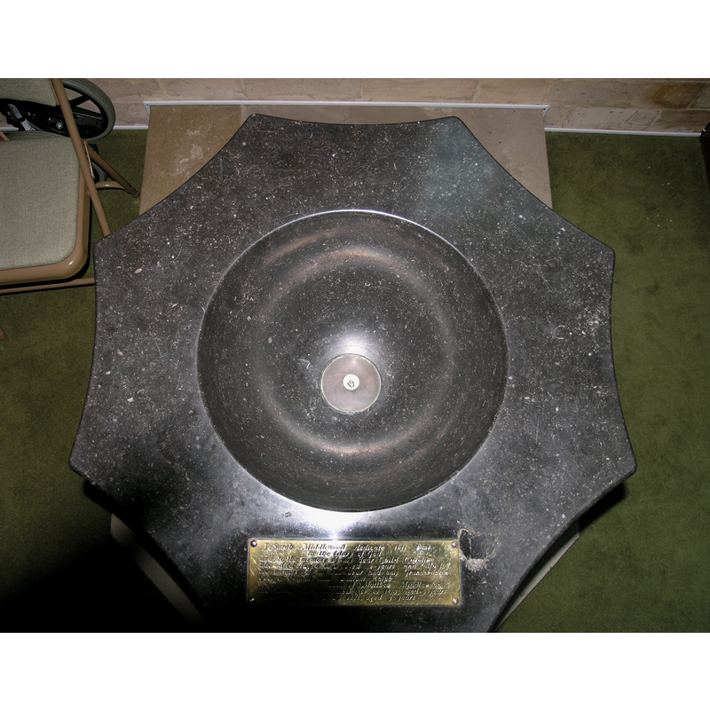 notice the dedicatory plaque