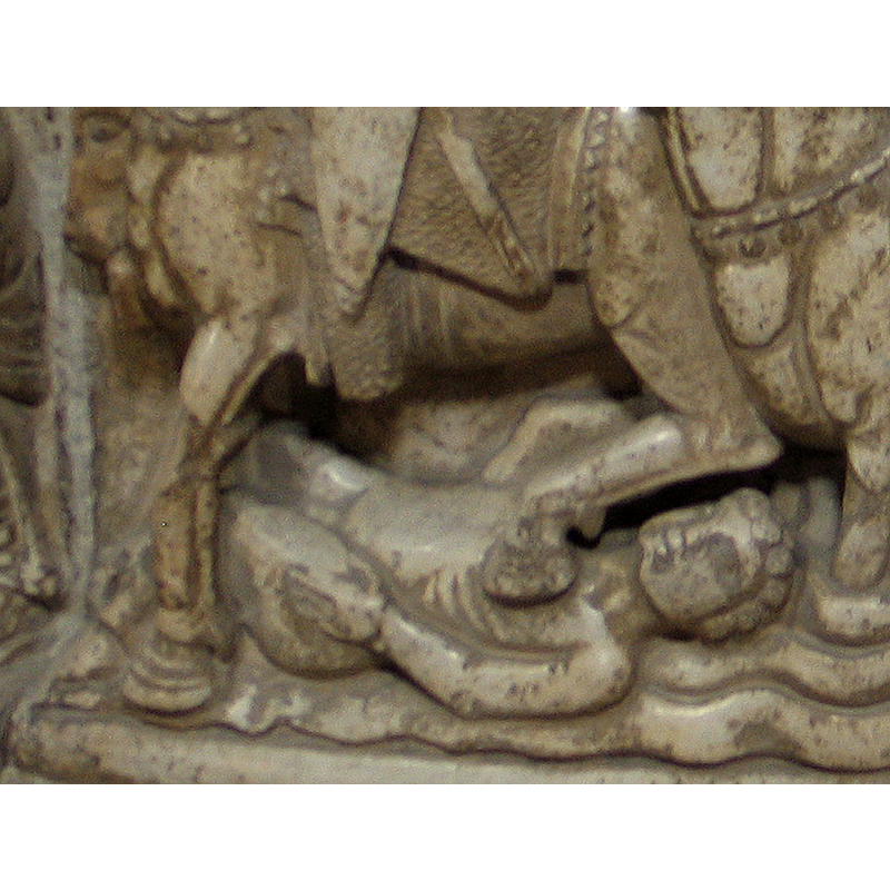 detail of Pharaoh crossing the Red Sea scene
