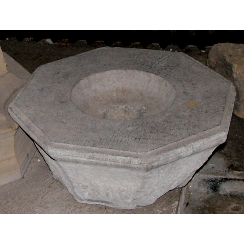 a basin of a later font [cf. Font notes]