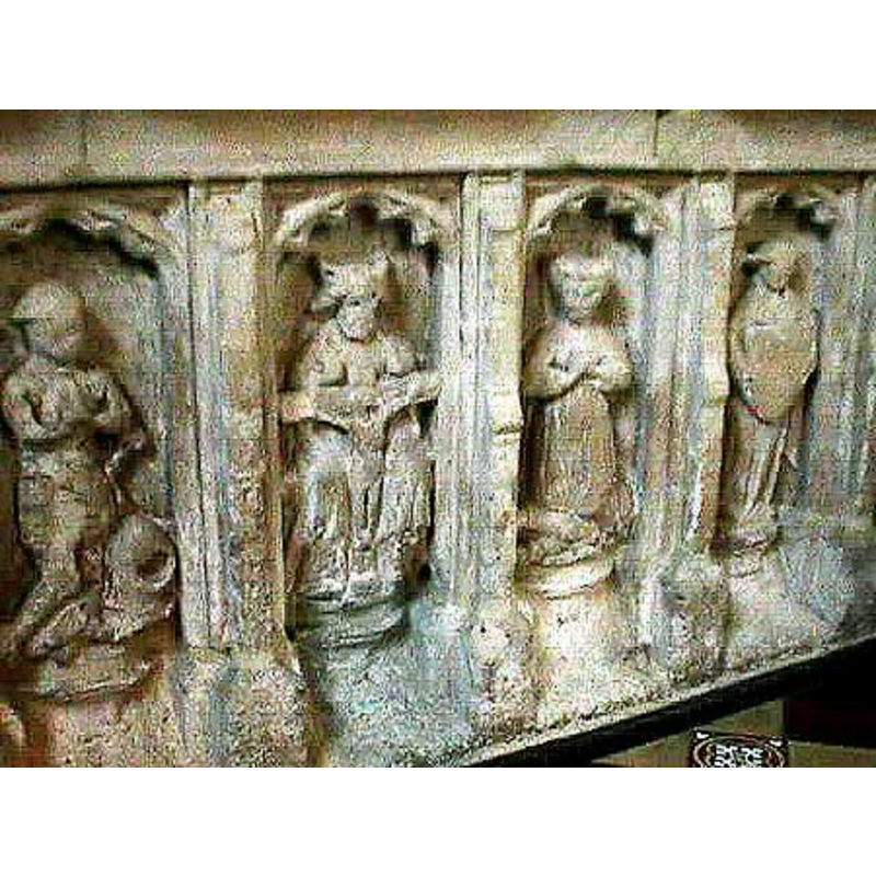St. Michael, the Trinity, etc., in Gothic niches