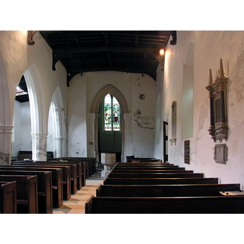 the north aisle, looking west