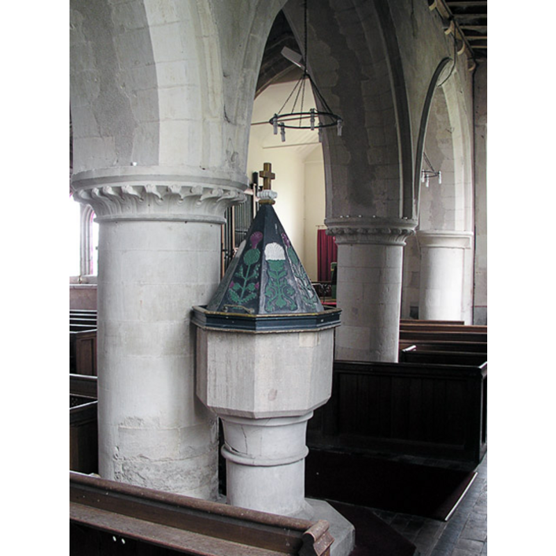 in the south aisle, looking east