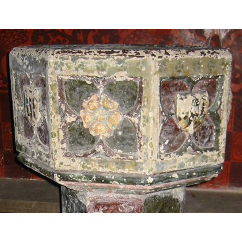 the inscribed object varies but includes shields, roses, etc