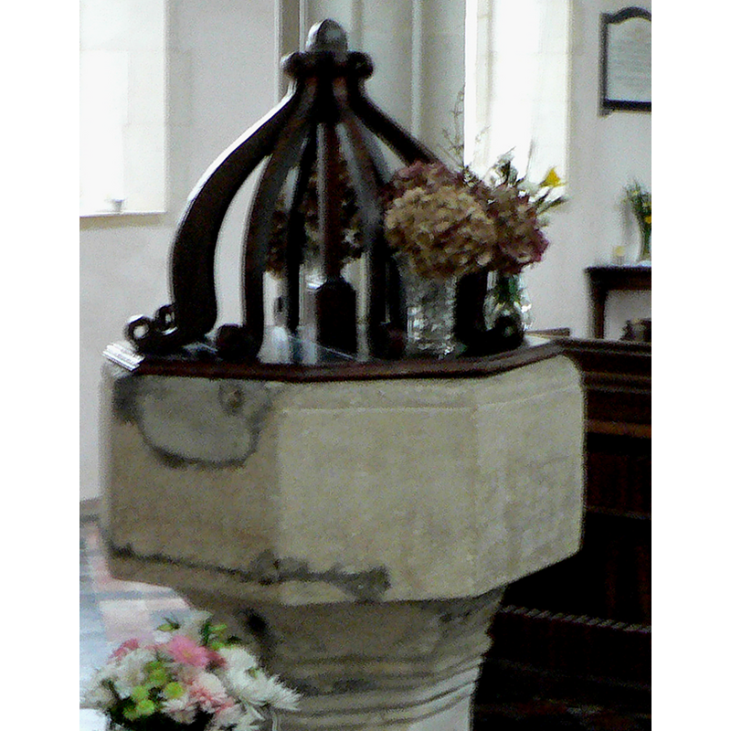 notice the damage and repairs on the basin side