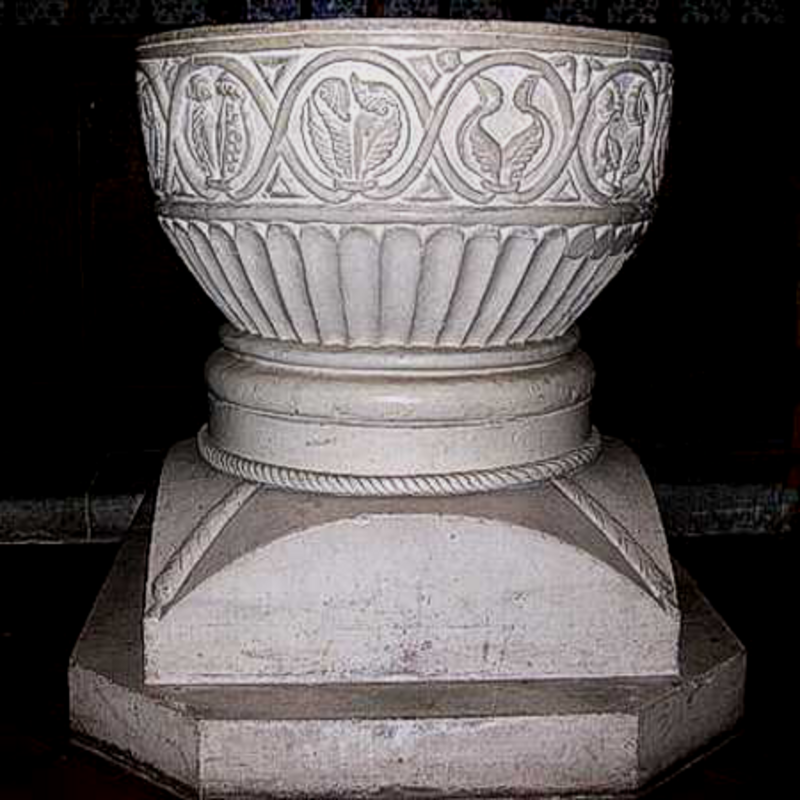 at the top end of some of the the flutes; visible here on the last few flutes of the right side