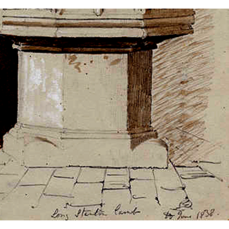 with the artist's signature and date of the skecth at the bottom