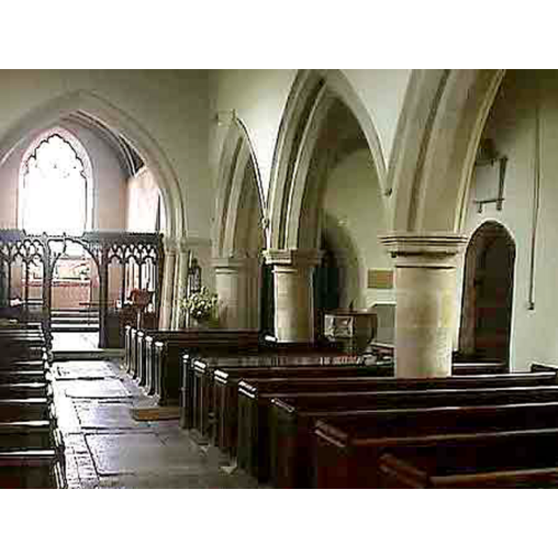 the font visible in the south aisle