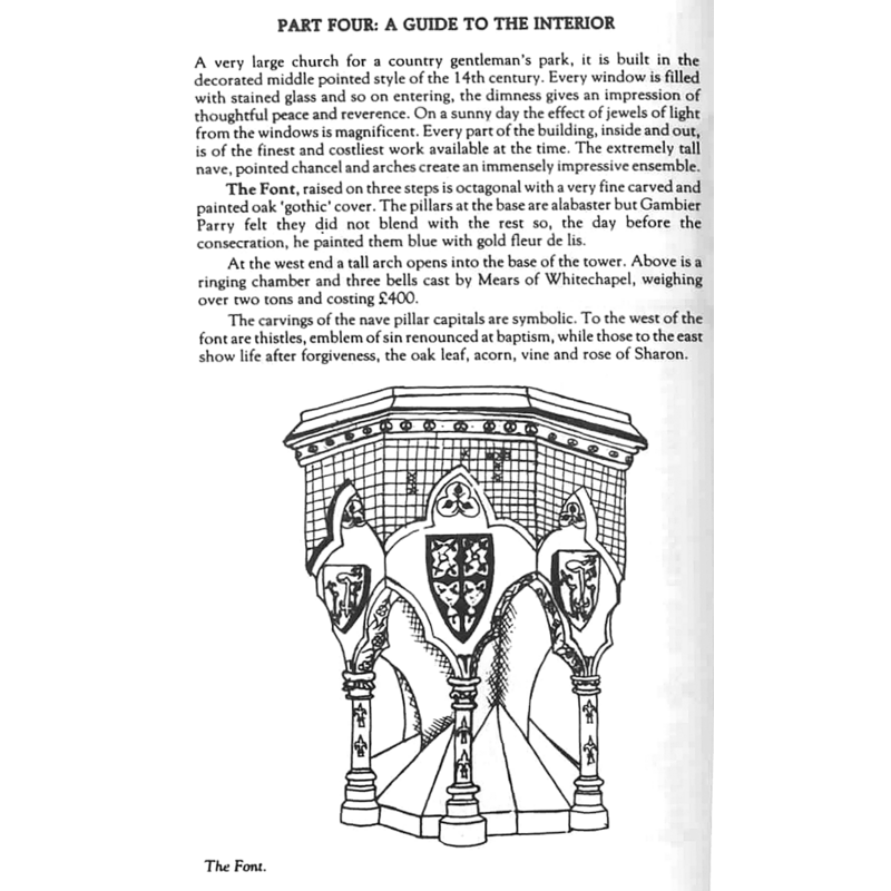 A page from the church guide