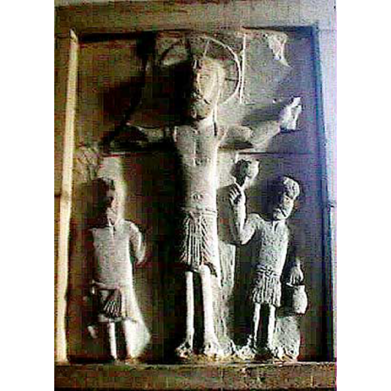 one of the pieces of early sculpture in this church