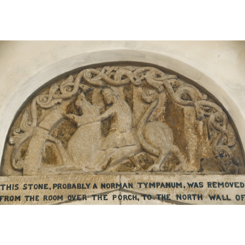the tympanum from the Norman building?