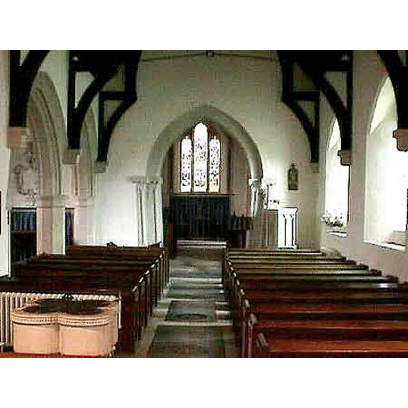 the modern font in the foreground, left side