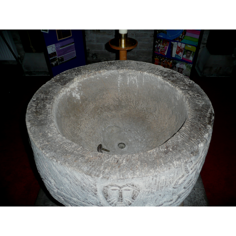 unlined, with a central drain