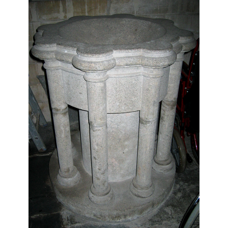 the stone font from Brownston Chapel