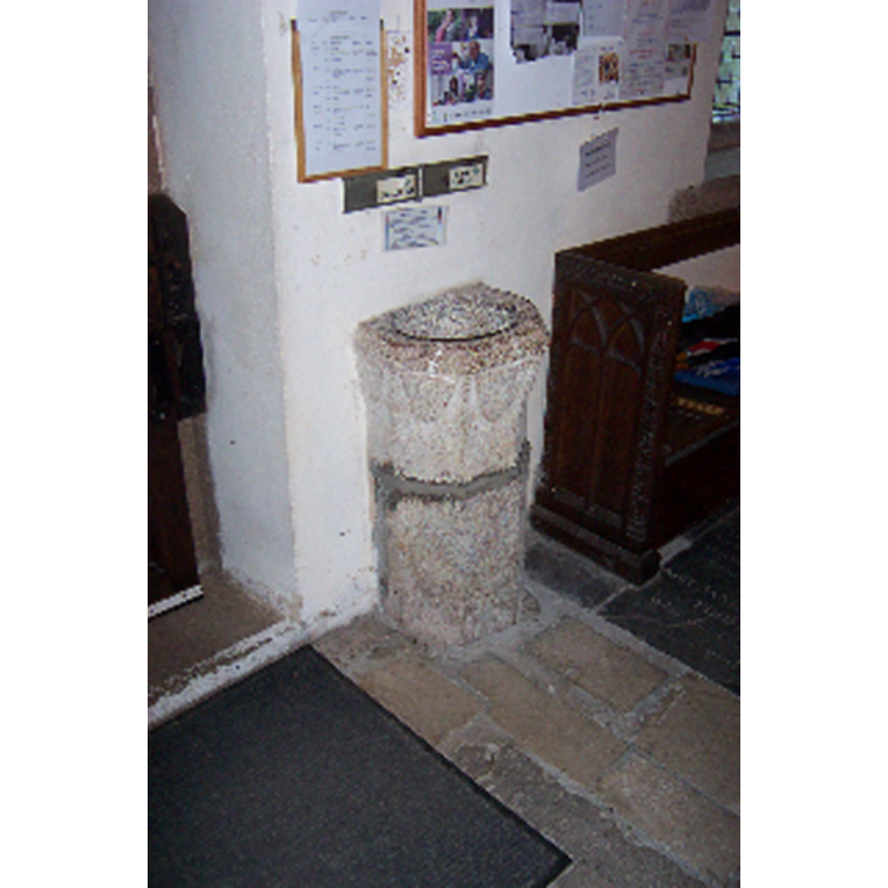 to the right of the entranceway