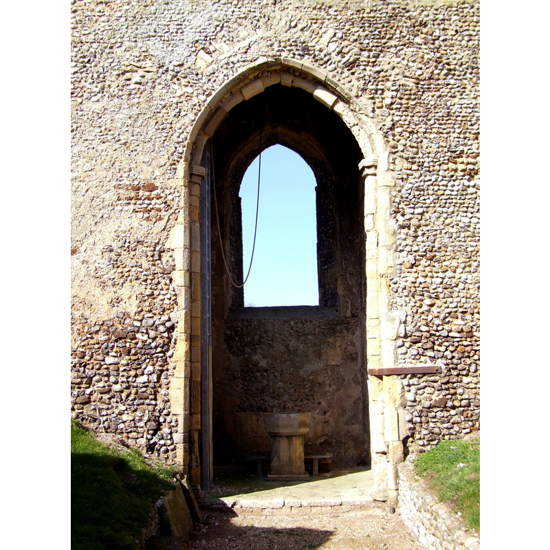 the font is beneath the tower [cf. Font notes]