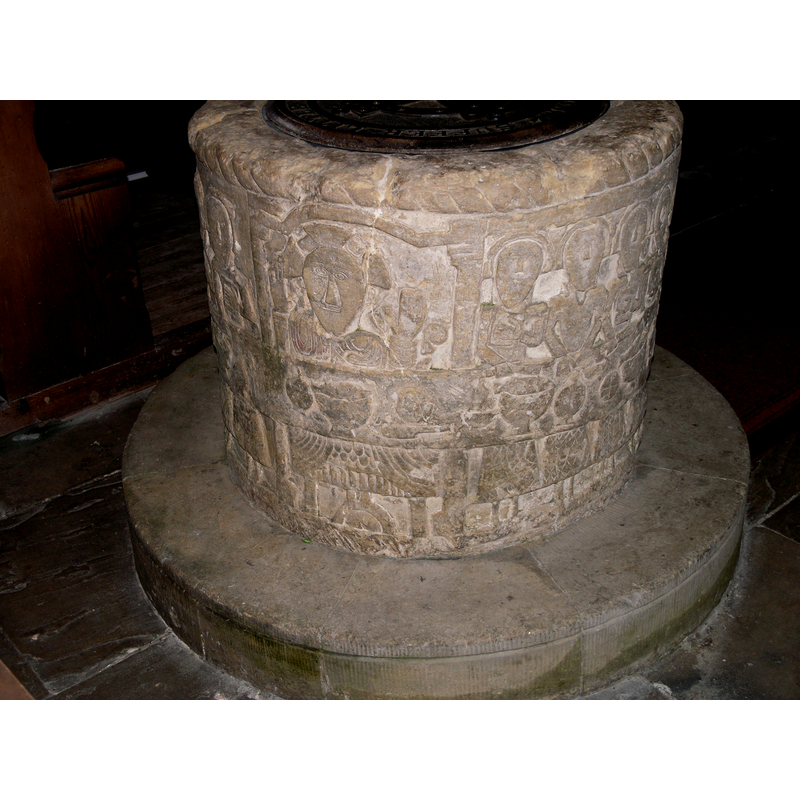 Last Supper scene: on the left, Christ in his special niche; on the right, the other Apostles