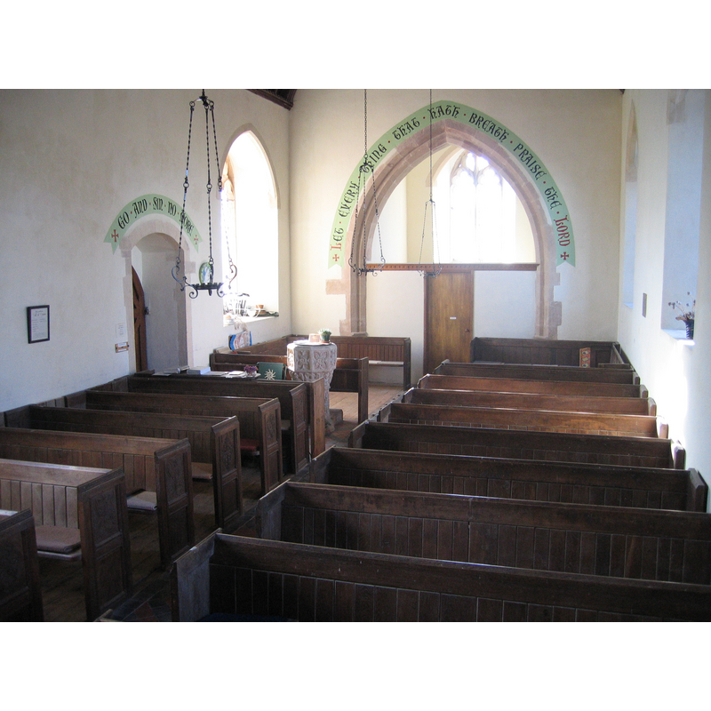 the font is at the back, left-hand side, by the south door