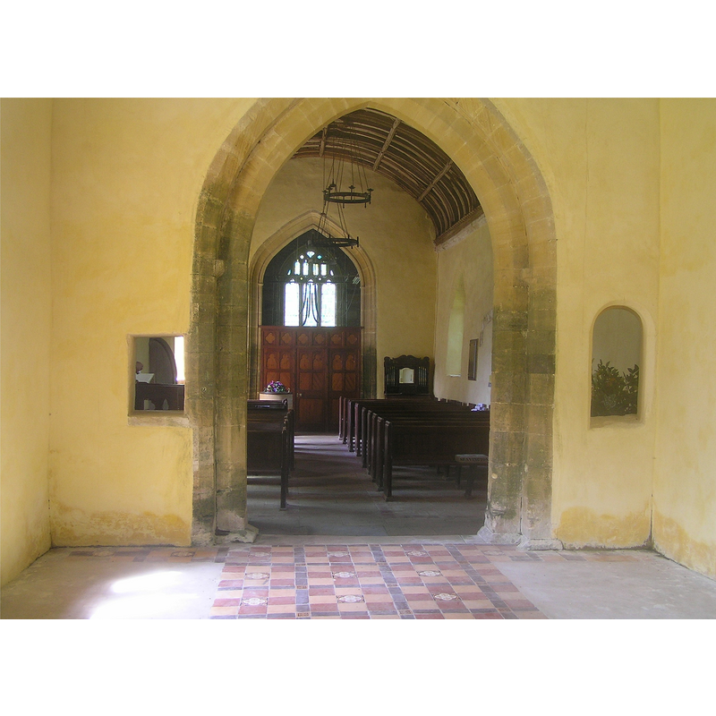the font at the west end, south (left) side -- Image courtesy & copyright © Tony Ethridge, 2009