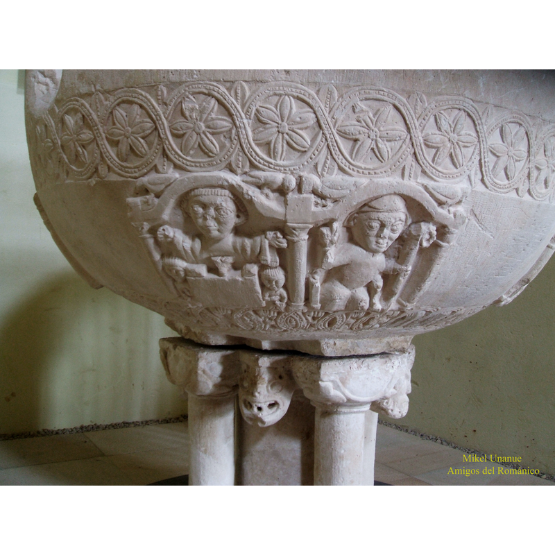 above the Eucharist scene