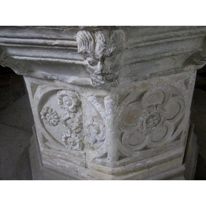 on two of the sides of the base