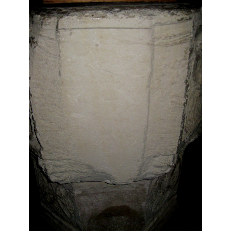 the panel was never carved [cf. Font notes]