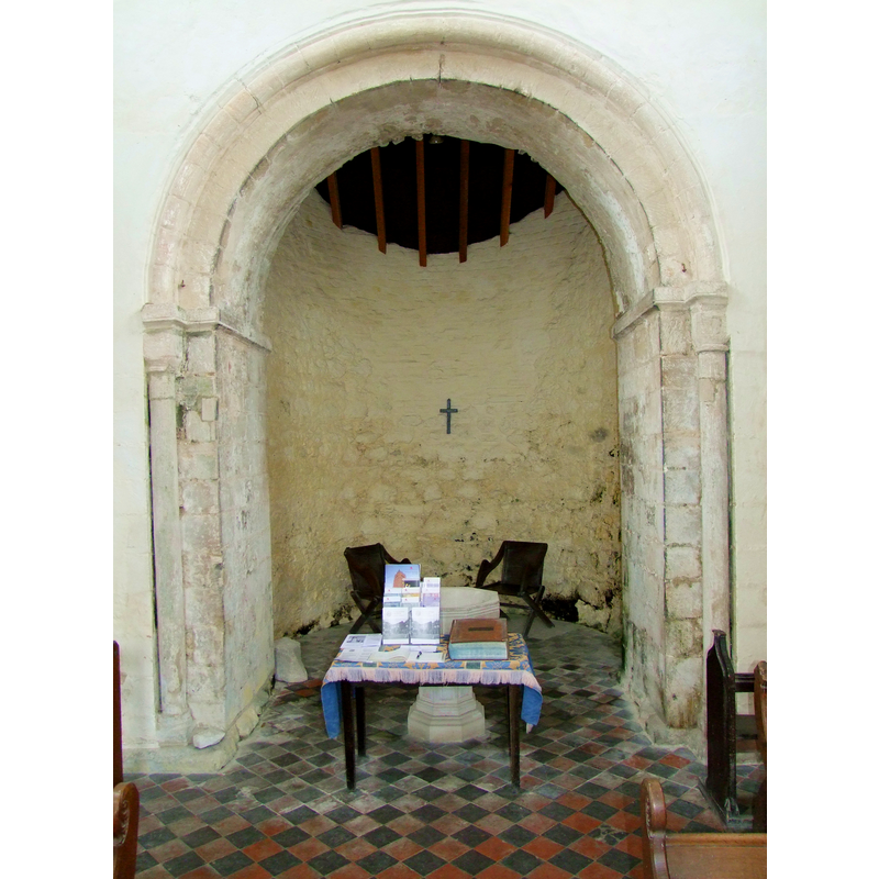 the font behind the table