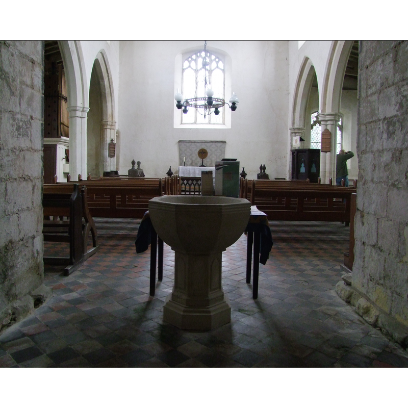 the font in the foreground
