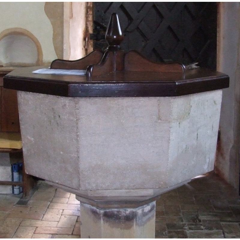 the re-cut (?) and repaired basin