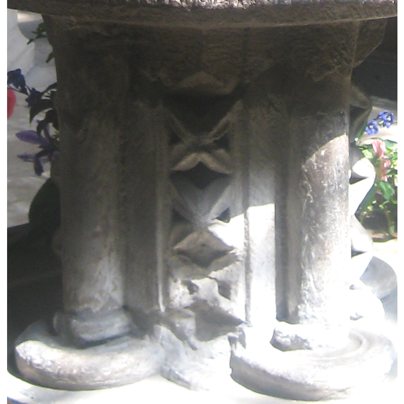 on the central column of the base