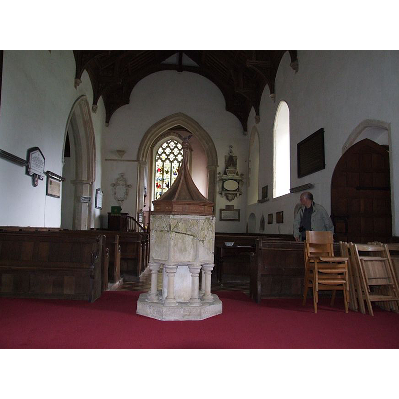 the font and cover in the foreground